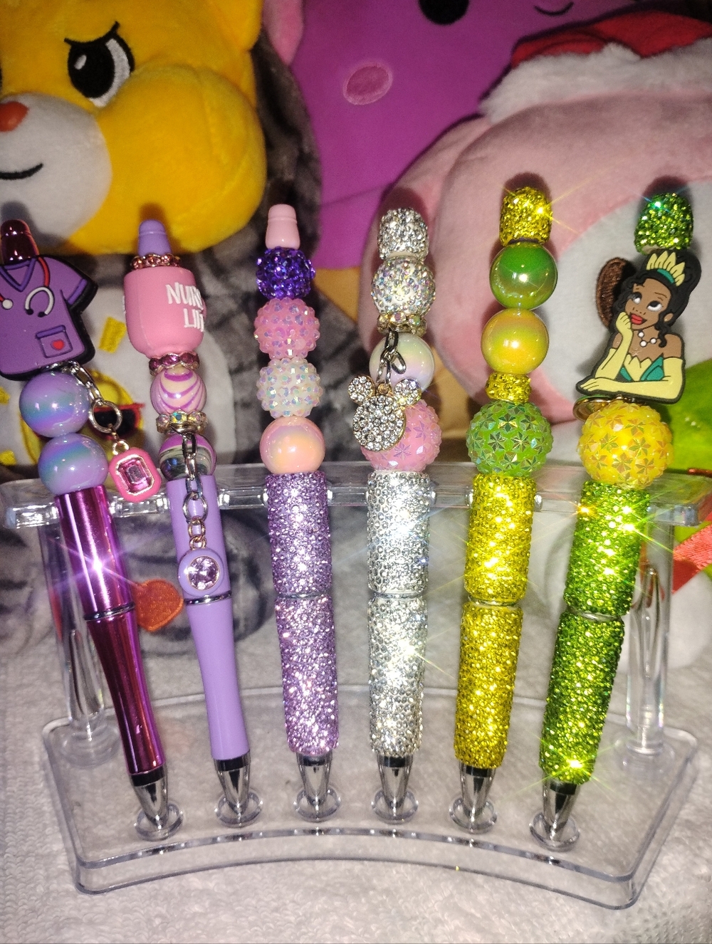 Glitter Beaded Kids Pen - Multicolor Sparkle